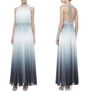 alice + olivia jinny ombré grayscale maxi dress